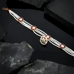 Silvermerc Designs Gold-Plated Pearls Studded Head Chains Head Jewellery-picture-54