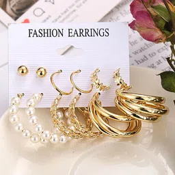 Yellow Chimes Set Of 12 Contemporary Studs Earrings image 2