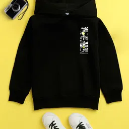 NUSYL Unisex Kids Printed Hooded Fleece Sweatshirt-image-72