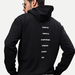 Mad Over Print Typography Printed Hooded Fleece Pullover Sweatshirt-picture-23