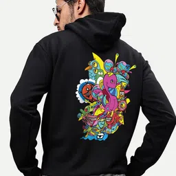 Mad Over Print Graphic Printed Hooded Fleece Pullover Sweatshirt-picture-18
