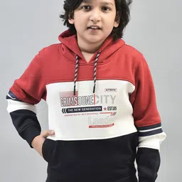 Crimsoune Club Boys Typography Printed Hooded Pullover-picture-47