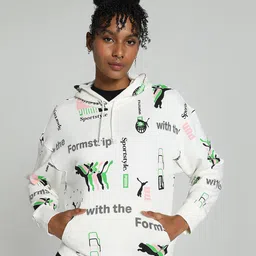 Puma CLASSICS Brand Love Printed Hooded Cotton Pullover Sweatshirt-picture-24