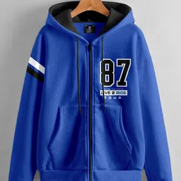 BAESD Boys Printed Hooded Fleece Front-Open Sweatshirt-picture-58