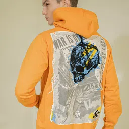 PUNK Cotton Printed Hooded Sweatshirt-picture-16