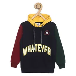 Alan Jones Boys Typography Printed Hooded Sweatshirt-picture-33