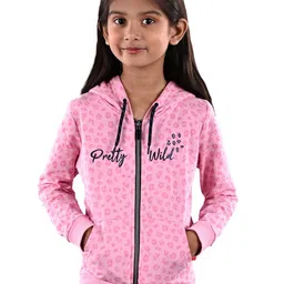 3PIN Girls Printed Cotton Hooded Sweatshirt-picture-16