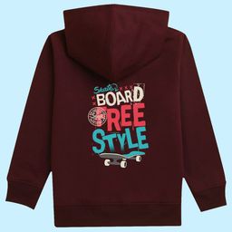 NUSYL Unisex Hooded Typography Printed Pullover-picture-0