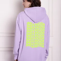 Imsa Moda Typography Printed Hooded Pullover Ribbed Sweatshirt-picture-30