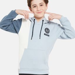 Octave Boys Colourblocked Hooded Flecee Pullover Sweatshirt-picture-45