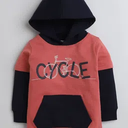 BUMZEE Boys Printed Hooded Sweatshirt image 1