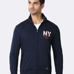 van heusen innerwear Van Heusen Solid Zip Front Full Sleeve Sweatshirt-picture-5