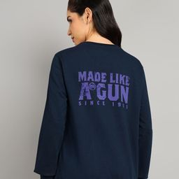 Royal Enfield Women Printed Round Neck Long Sleeves Sweatshirt-picture-1