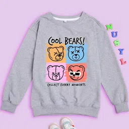 BAESD Kids Graphic Printed Round Neck Long Sleeves Fleece Pullover Oversized Sweatshirt-picture-49