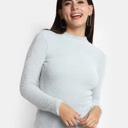 V-Mart Turtle Neck Fuzzy Cotton Pullover image 1