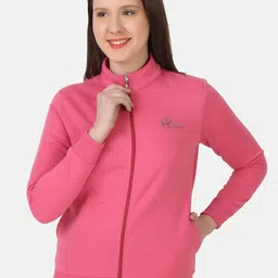FLOSBERRY Mock Collar Front Open Cotton Sweatshirt-picture-23