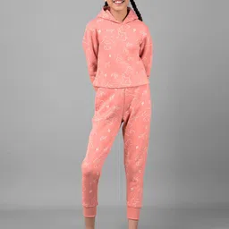 Crimsoune Club Girls Graphic Printed Hooded Crop Pullover Sweatshirt-picture-38