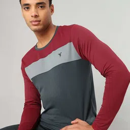 Technosport Men Active Colourblock Dry Fit T-Shirt image 1