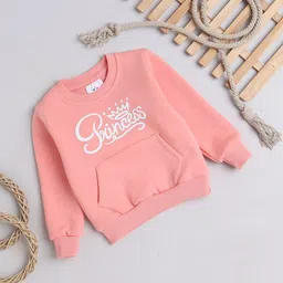 Knitting Doodles Girls Typography Printed Fleece Pullover Sweatshirt-image-36