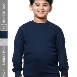 IndiWeaves Boys Pack Of 2 Fleece Pullover Sweatshirt-image-38
