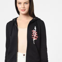 Vero Moda Women Black Solid Hooded Sweatshirt-picture-35