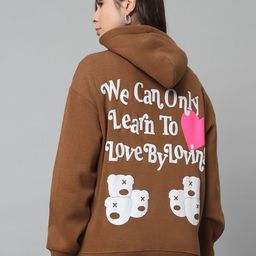 GRIFFEL Typography Printed Hooded Fleece Pullover-picture-24