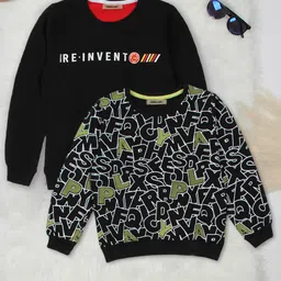 INCLUD Boys Pack of 2 Printed Sweatshirt image 1