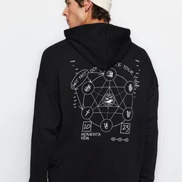 Trendyol Graphic Printed Hooded Cotton Sweatshirt-picture-21