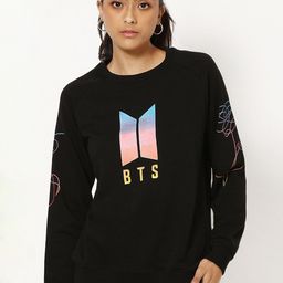 Bewakoof Women Black BTS Printed Sweatshirt-picture-43