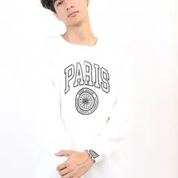 HIGHLANDER Men White Printed Pullover Sweatshirt-image-82