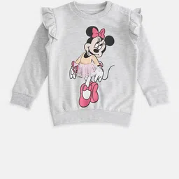 Pantaloons Baby Infants Girls Humour And Comic minnie Mouse Printed Cotton Sweatshirt-picture-42