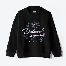 M&H Juniors Girls Typography Printed Sweatshirt-picture-36