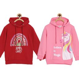The Mom Store Kids Pack Of 2 Graphic Printed Hooded Sweatshirt-picture-43