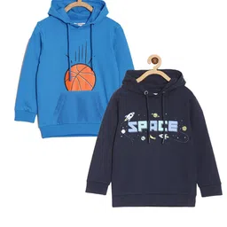 The Mom Store Kids Pack Of 2 Printed Hooded Sweatshirt-picture-47
