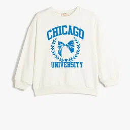 Koton Girls Typography Printed Pure Cotton Sweatshirt-picture-13