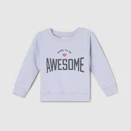 max Girls Typography Printed Cotton Pullover Sweatshirt-picture-17