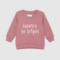 max Infants Girls Typography Printed Pure Cotton Pullover Sweatshirt-picture-50