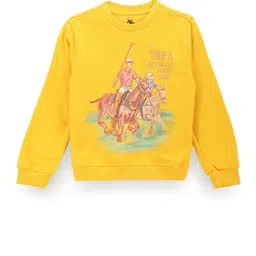 U.S. Polo Assn. Kids Boys Graphic Printed Cotton Sweatshirt image 1