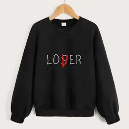 StyleCast Boys Black Typography Printed Pullover Sweatshirt-picture-14