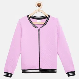 mackly Girls Self Design Sweatshirt-image-0