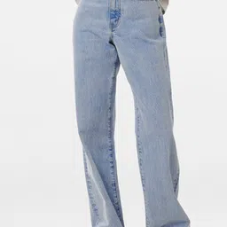 Forever New Women Smart Straight Fit High-Rise Low Distress Heavy Fade Jeans-picture-46