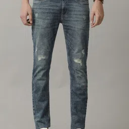 Cavallo by Linen Club Men Solid Cotton Linen Skinny Fit Jeans-picture-10