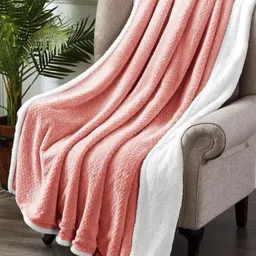 VAS COLLECTIONS Orange & White Heavy Winter 500 GSM Single Bed Blanket-image-89