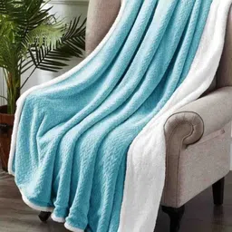 VAS COLLECTIONS Blue & White Heavy Winter 500 GSM Single Bed Blanket-picture-36
