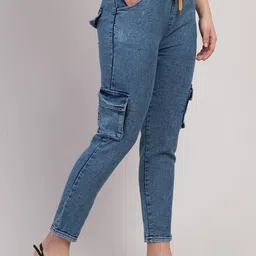 Ira Collections Women Comfort Tapered Fit Mid-Rise Light Fade Stretchable Jeans image 4