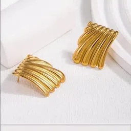 Estailo fashion Gold-Plated Contemporary Studs-image-60