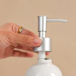 MARKET99 White Glossy Contemporary Soap Dispenser image 5