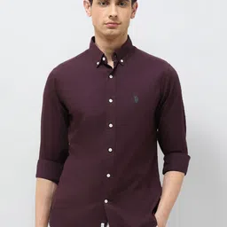 U.S. Polo Assn. Tailored Fit Button-Down Collar Pure Cotton Casual Shirt-image-81