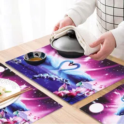LooMantha 6-Pcs Blue & White Printed Table Placemats image 4