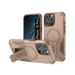 Luxury Kase iPhone 15 Pro Mag-Safe Compatible Magnetic Back Case with Portable Kickstand-picture-23